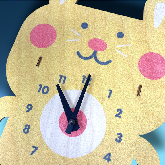 NEW Modern Moose Co. Balsa Wood Rabbit Pendulum Wall Clock Boxed PCPEN02 NWT - Picture 2 of 9